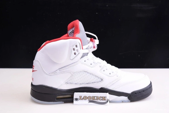 Cheap TB Air DA1911-102 Jordan Red Tongue (2020) Retro Fire 5 Silver 0825
